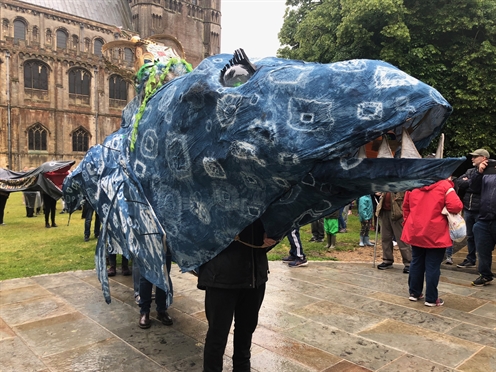 'Eel-izabeth' paraded through Ely High Street to commemorate Queen’s Platinum Jubilee